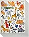 Jazzstick 200 Small Glitter Lion Elephant Giraffe Rhino Wild Animal Scrapbook Stickers for Kids 10 sheets 09A15