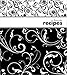 Brownlow Gifts Recipe Binder with Plastic Page Protectors and Recipe Cards, 8 x 9-Inches, Black and White