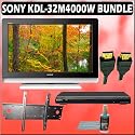 Sony Bravia M-Series KDL-32M4000/W 32-inch 720P LCD HDTV (White) + Sony DVD Player w/ Wall Mount Accessory Kit