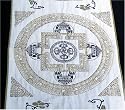 Gorgeous Meditation Mat with Golden Mandala Block Print