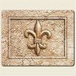 Large Cutting Board ~ Fleur de Lis ~ made of tempered glass ~ code 106