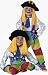 Yarn Babies Colorful Clown W/Hat Halloween Costume Size 4-6 (B75)