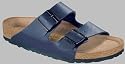 Birkenstock Slipper ''Arizona'' aus Birko-Flor in blau mit normalem Fussbett und Weichbett