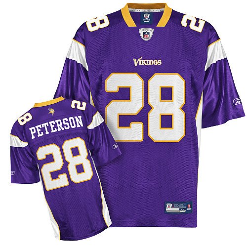 Adrian Peterson Youth Jersey: Reebok Purple Replica #28 Minnesota Vikings Jersey - Small (8)