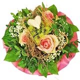 Blumenstrauß Romantika mit rosa Rosen und Dill - Blumenversand inkl. Grußkarte