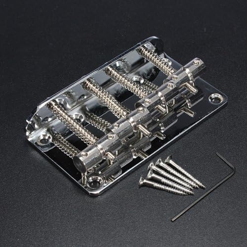 New Chrome Vintage Style Bridge For Fender Jazz Bass Guitar