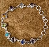 Lapis and moonstone bracelet, 'Color Medley'