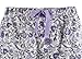 Leisureland Women's Cotton Poplin Pajama Lounge Boxer Shorts Floral Purple
