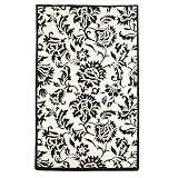 Home Exploded Floral Rug Collection - Black