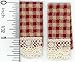Dollhouse Miniature Set of 2 Country Red Dish Towels