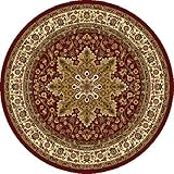 Home Dynamix Royalty 8083-200 Red 5-Feet 2-Inch Round Traditional Area Rug