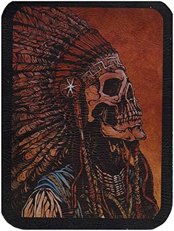 Spirit of a Nation By David Lozeau Leather Patch Indian Skeleton