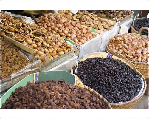 Dried Fruit for Sale in the Souk, Essaouira, Morocco