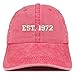 Trendy Apparel Shop EST 1972 Embroidered - 46th Birthday Gift Pigment Dyed Washed Cap - Red