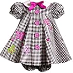 Bonnie Jean Infant Girl Black Checkered Butterfly Sequin Dress 12M-24M $28.99