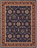 Traditional Anatolia All Over Vase Navy / Red Oriental Rug Size: 8'2