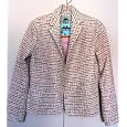 Off-White/Black Tweedy Jacket Blazer with Notch Collar Fully Lined 2 Pockets Sizes XS-XL