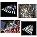 30cm 8 Tube 144 Leds Shower Meteor Rain Light Tube for Wedding Party Christmas Xmas Decoration 5w Lights Waterproof (White, 144 LED)