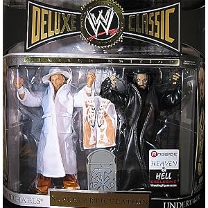 HEAVEN & HELL UNDERTAKER & SHAWN MICHAELS CLASSIC DELUXE RINGSIDE EXCLUSIVE 2-PACK WWE TOY WRESTLING ACTION FIGURES