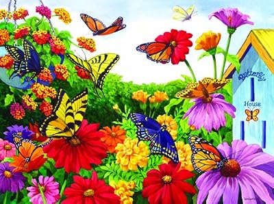 MINI - Butterfly Garden Mini 7x9 100pc Jigsaw Puzzle by Nancy Wernersbach