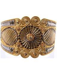 Sterling Gold Plated Cuff Bracelet - Sterling Silver