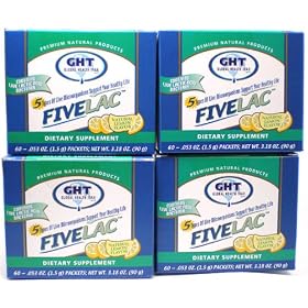 FiveLac Probiotic Cleanse 4 Boxes by Global Health Trax