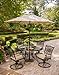 Hanover TRADITIONSUMB Tiltable Umbrella for The Traditions Outdoor Furniture Collection, 9-Feet