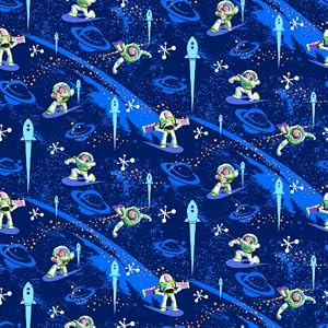 Crafty-Cuts-2-Yards-Cotton-Fabric-Buzz-Lightyear-Hero-in-Outer-Space