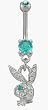 December Birthstone Playboy Belly Button Ring