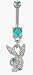 December Birthstone Playboy Belly Button Ring