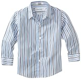 Calvin Klein Dress Up Boys 8-20 Long Sleeve Herringbone Stripe Shirt