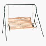 Jack Post Country Garden Hi-Back Swing Seat with Matte Green Frame Includes Hang Chain