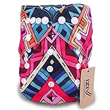 iZiv新生児1厚いおむつ付きオーガニック幼児防水/調整/再利用可能/洗えるポケット布おむつのフィット赤ちゃん0.5-3歳(カラフル)