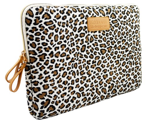 Kayond®Cute Leopard's Spots Style Canvas Fabric Ultraportable Neoprene 11-11.6Inch Laptop / Notebook Computer / MacBook / MacBook Pro / MacBook Air Sleeve Case Bag Cover(11.6inch)