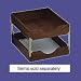 Carver Wood Products Wood Desk Tray, Legal Size, Walnut