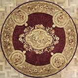 IMAGE OF 6'0 x 6'0 Handmade Tufted European Aubussan New Area Rug From India - 62772