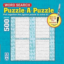 Word Search Puzzle-a-Puzzle 500 pc Puzzle with Wipe-off Pen