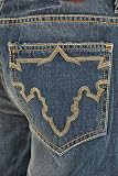 NEW MEN ANTIK DENIM LOWRISE BOOTCUT EMBROIDERY 5 POCKETS JEANS IN DENIM
