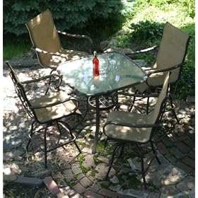 Outdoor Patio Furniture: Bar Height Dining Set by 
