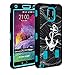 Note 4 Case, E LV Galaxy Note 4 Case Cover - Shock-Absorption / High Impact Resistant Full Body Hybrid Armor Protection Defender Case Cover for Samsung Galaxy Note 4 with 1 HD Screen Protector, 1 Stylus and 1 Microfiber Cleaning Cloth -ANCHOR BLUE