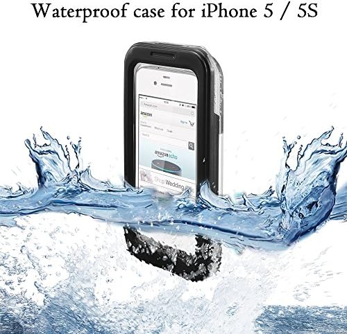 Oppow Waterproof Snowproof Shockproof DirtProof Protective Case for iPhone 5 / 5S (Black)