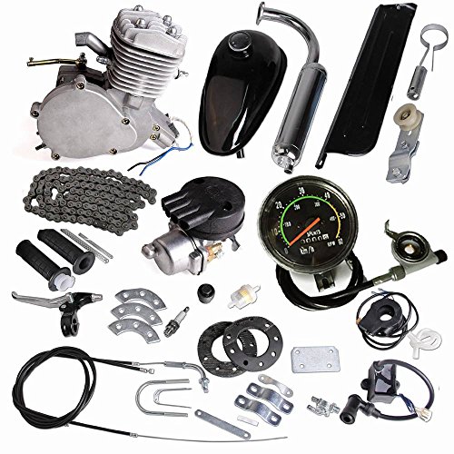 Seeutek 80cc Bike Bicycle Motorized 2 Stroke Cycle Silver Motor Engine