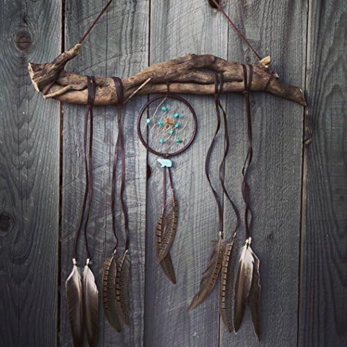 DreamCatcher Boho Wall Hanging Decor Feather Wind Chime Tribal Turquiose Home Decor
