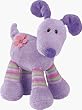 Plush Giggling Girls Purple Dog 7"