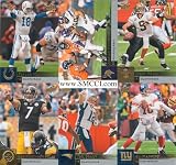 2009 Upper Deck Football Complete Mint Hand Collated 200 Card Basic Set. Loaded with Stars Including Tony Romo, Matt Ryan, Kurt Warner, Eli and Peyton Manning, Ben Roethlisberger, Reggie Bush, Ladanian Tomlinson, Adrian Peterson, Brian Urlacher, Carson Palmer, Vince Young, Philip Rivers, Randy Moss, Tom Brady, Donovan Mcnabb, Drew Brees and Many Others!! Great Looking Cards, Sharp Action Photos Throughout the Set!!