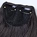 Top Plaza Girls Lovely Fashion False Bang Neat Fringe Hairpiece Clip in Front Hair Extensions Accessories ,8 Colors,32g/pc (Natural Black)