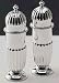 QUEEN ANNE SALT/PEPPER SET - SILVER PLATED QUEEN ANNE SALT/PEPPER SET