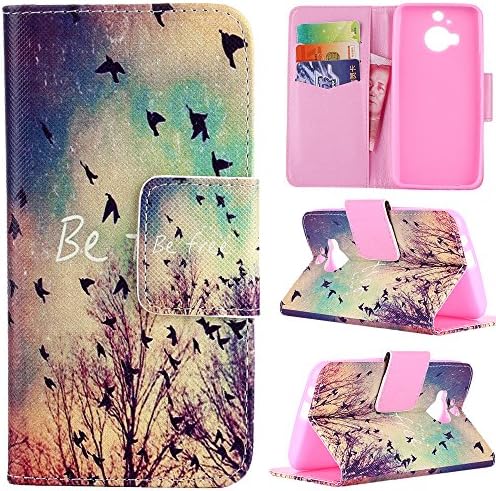HTC M9 Plus Case Cover Printed Series Premium Flip PU Leather Wallet Protective Case with Stand for HTC M9 Plus Jungle Bird