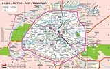 Plan de ville : Paris - Métro - RER