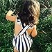 Newborn Baby Girl Striped Bodysuit Romper Jumpsuit Outfits Sunsuit Clothes